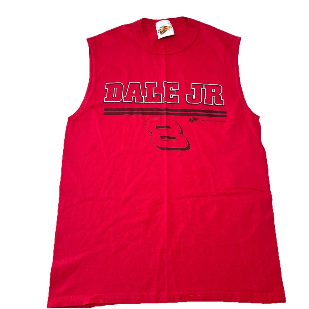 Y2K NASCAR Dale Jr #8 Red Muscle Tank Streetwear Sleeveless Racing Graphic S / M